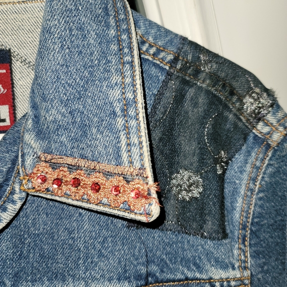 EUC Vntg Road Rags Cropped Denim Jean Jacket - Picture 4 of 16